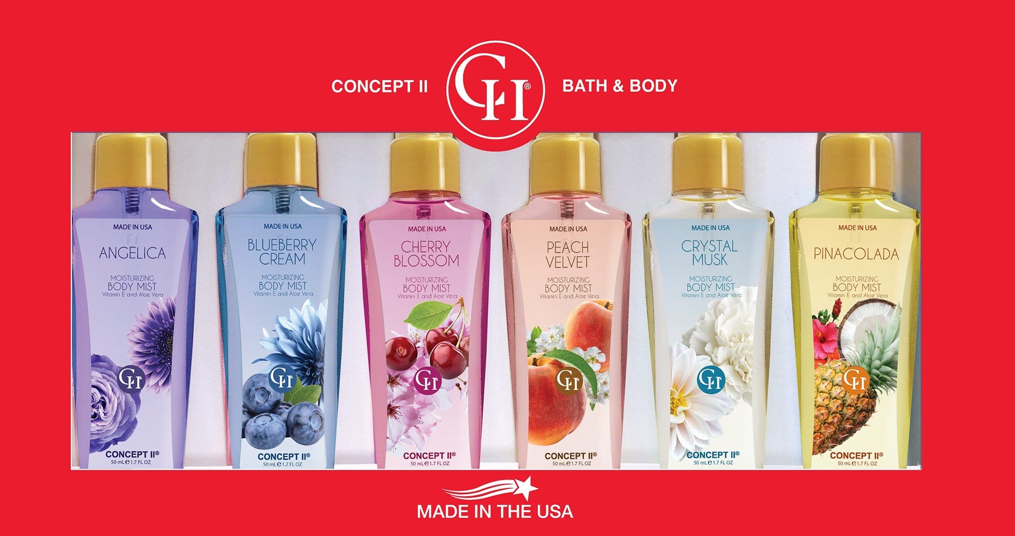 Concept II 1.7 oz. Body Mist - 6 Selection Sets