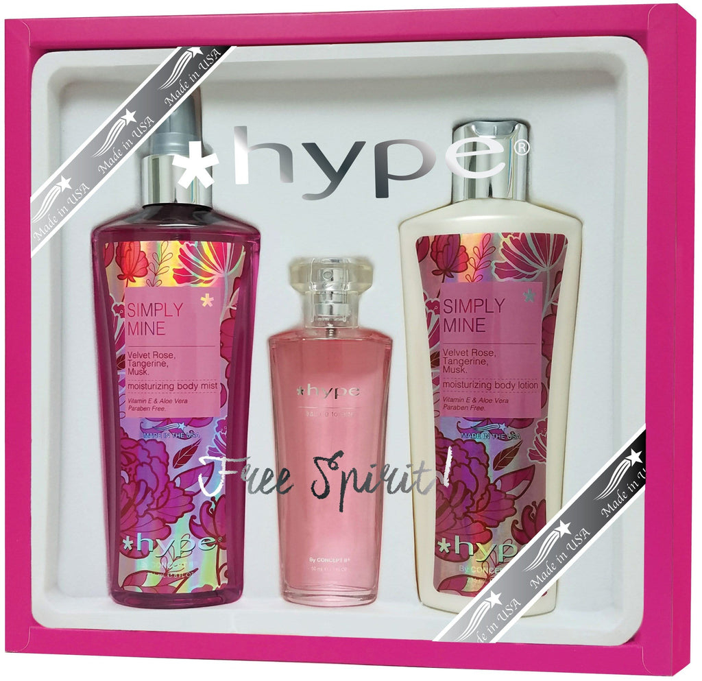 Hype - Trio Sets - Body Mist & Body Lotion 8 oz., EDT 1.7 oz. AmericanCosmetics.ConceptII